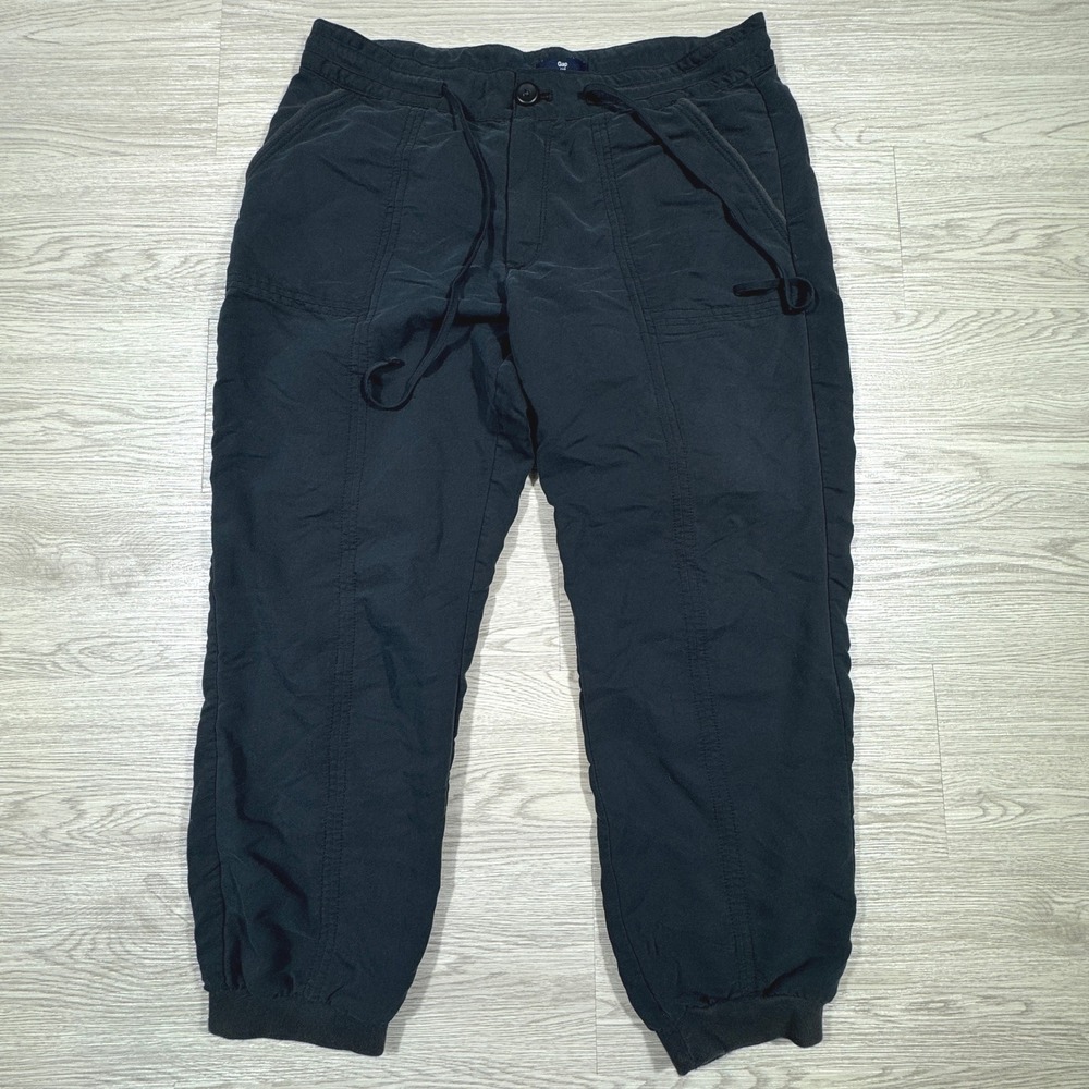 Gap Mens‎ Jogger Pants Black Size Medium Drawstring Elastic Waist Pockets